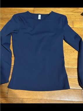 Women's Navy Long-Sleeve Crewneck Top